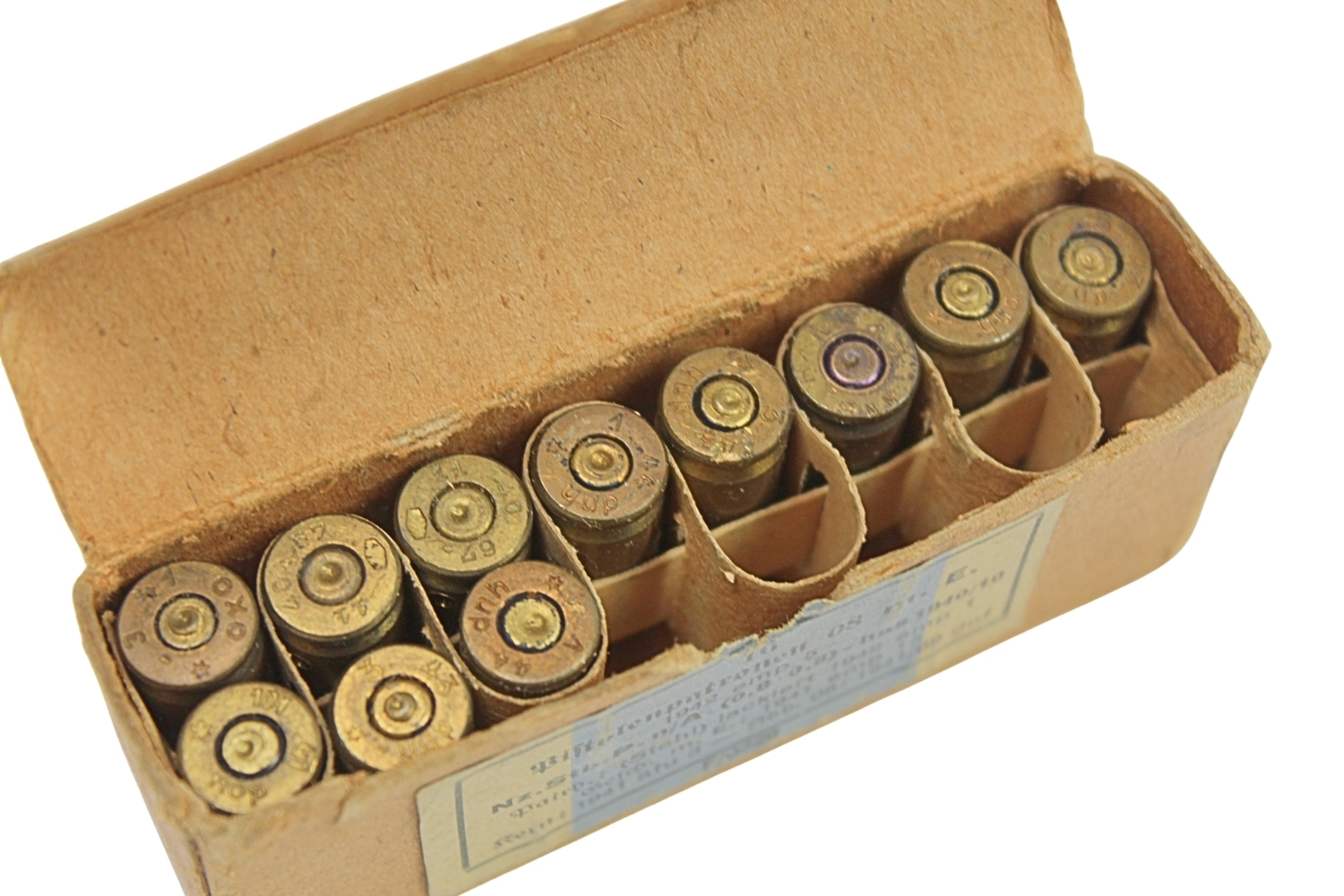 Niemieckie pudełko z amunicją dekoracyjną 9mm 1941 WH SS 