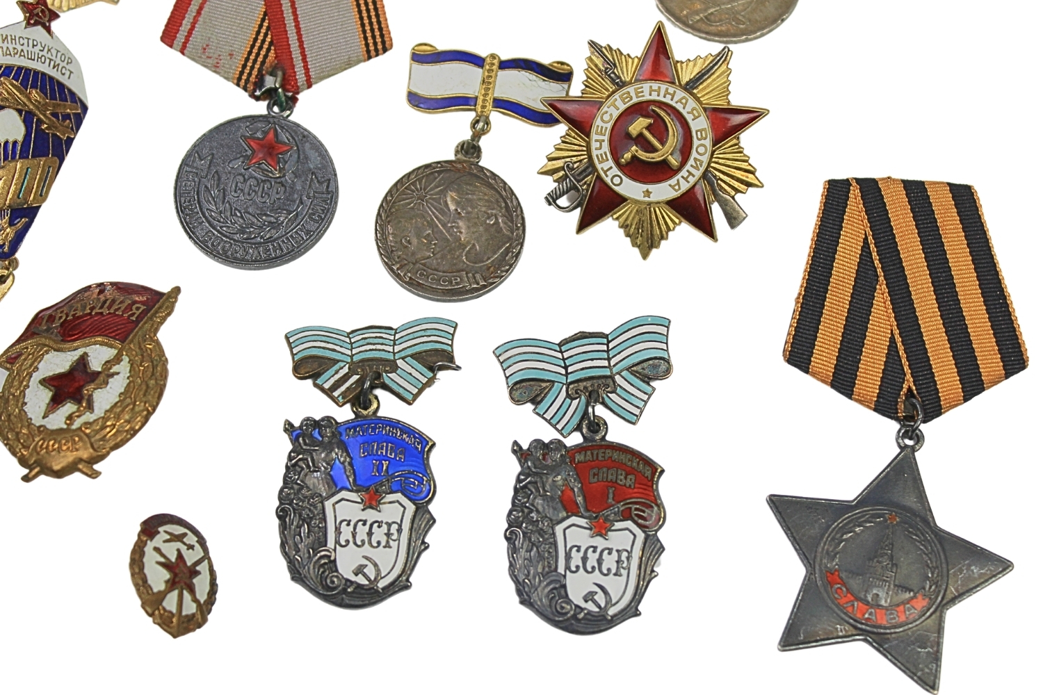 Duży zestaw odznaczeń ZSRR