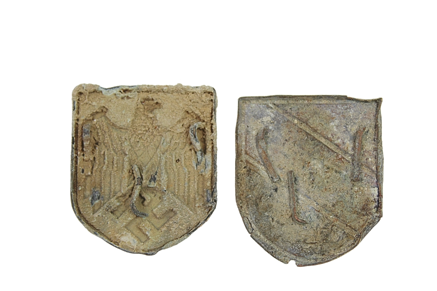 Komplet tarczek z hełmu korkowego Afrika Korps