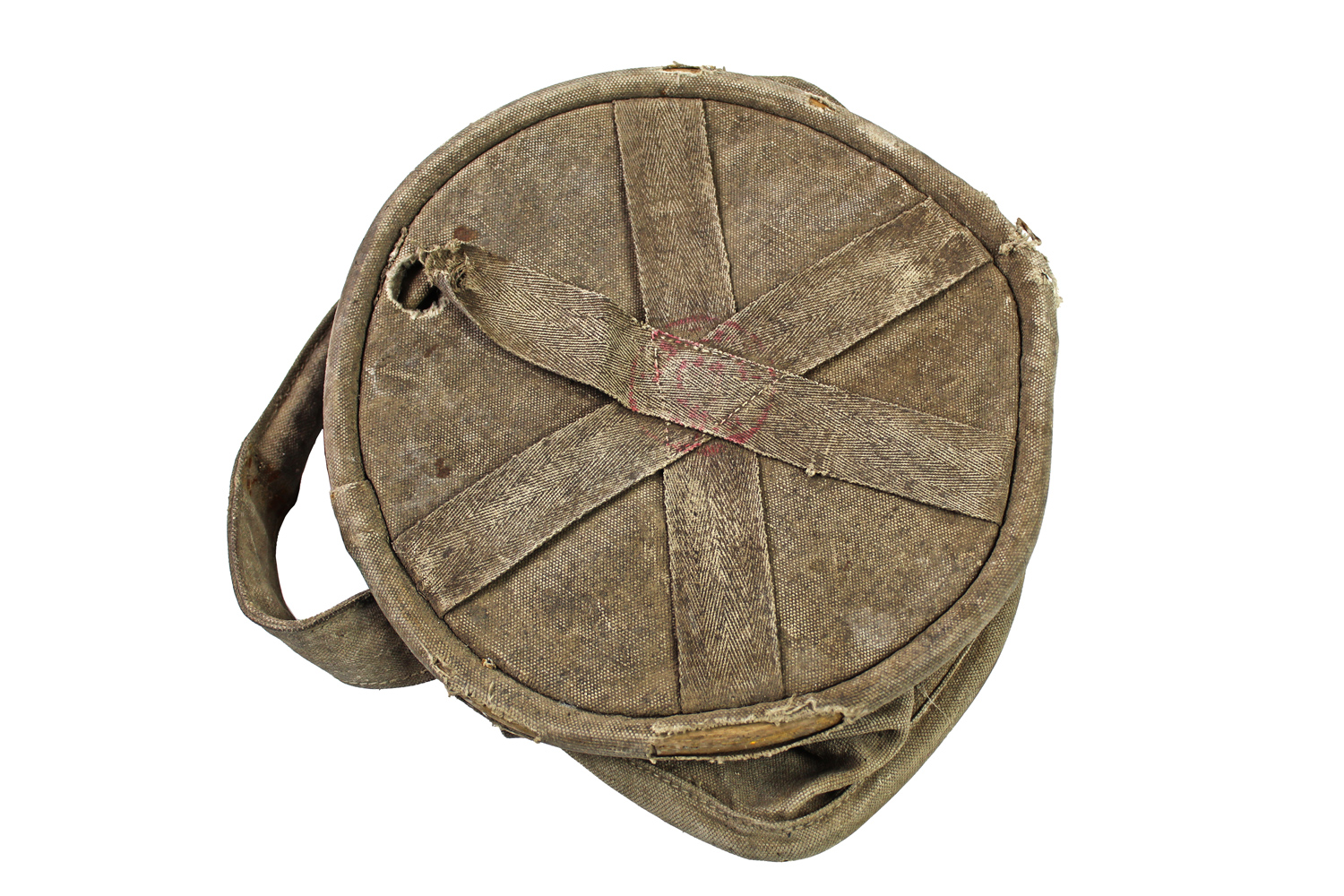 II RP Kawaleria Brezentowe Wiadro do pojenia koni pieczątki 