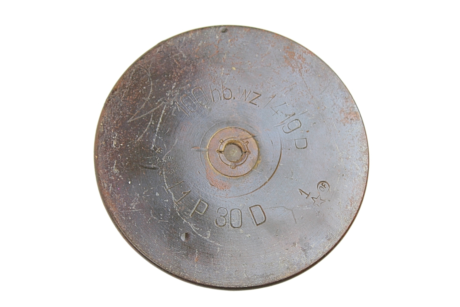 II RP Łuska haubica 100mm  wz.16 19P  1930 Orzeł skorupa dekoracyjna 