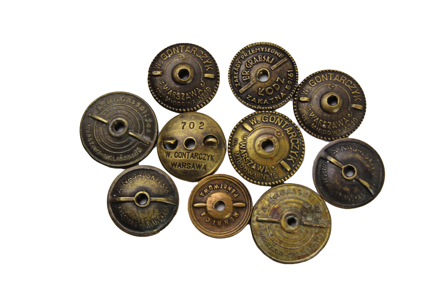 Zestaw kopii nakrętek odznak 