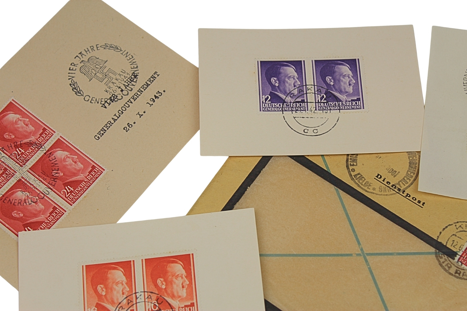 ZESTAW ZNACZKÓW POCZTOWYCH GENERALNE GUUBERNATORSTWO