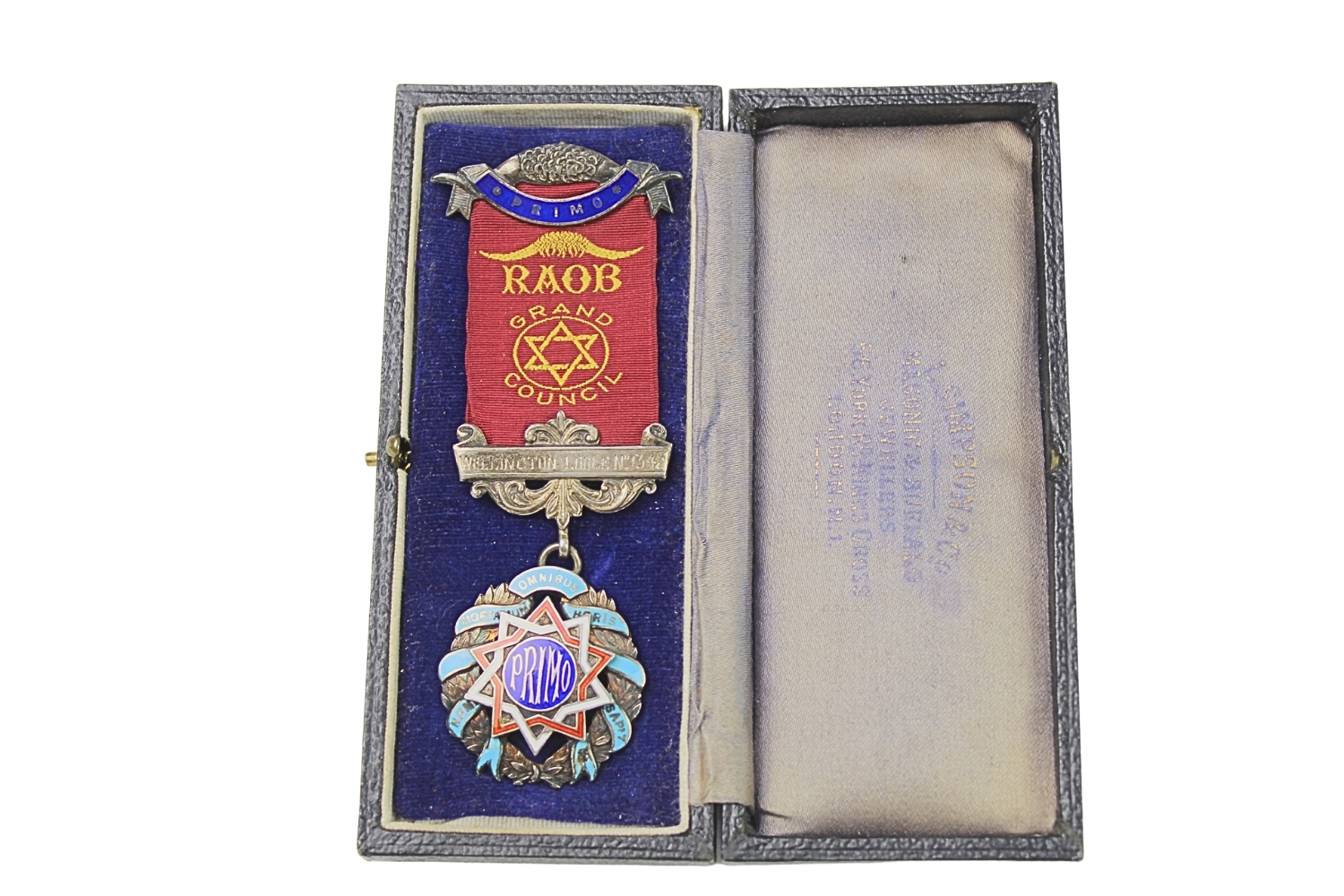 ODZNACZENIE ZAKON MASOŃSKI BAWOŁÓW ROAB SREBRO 1938