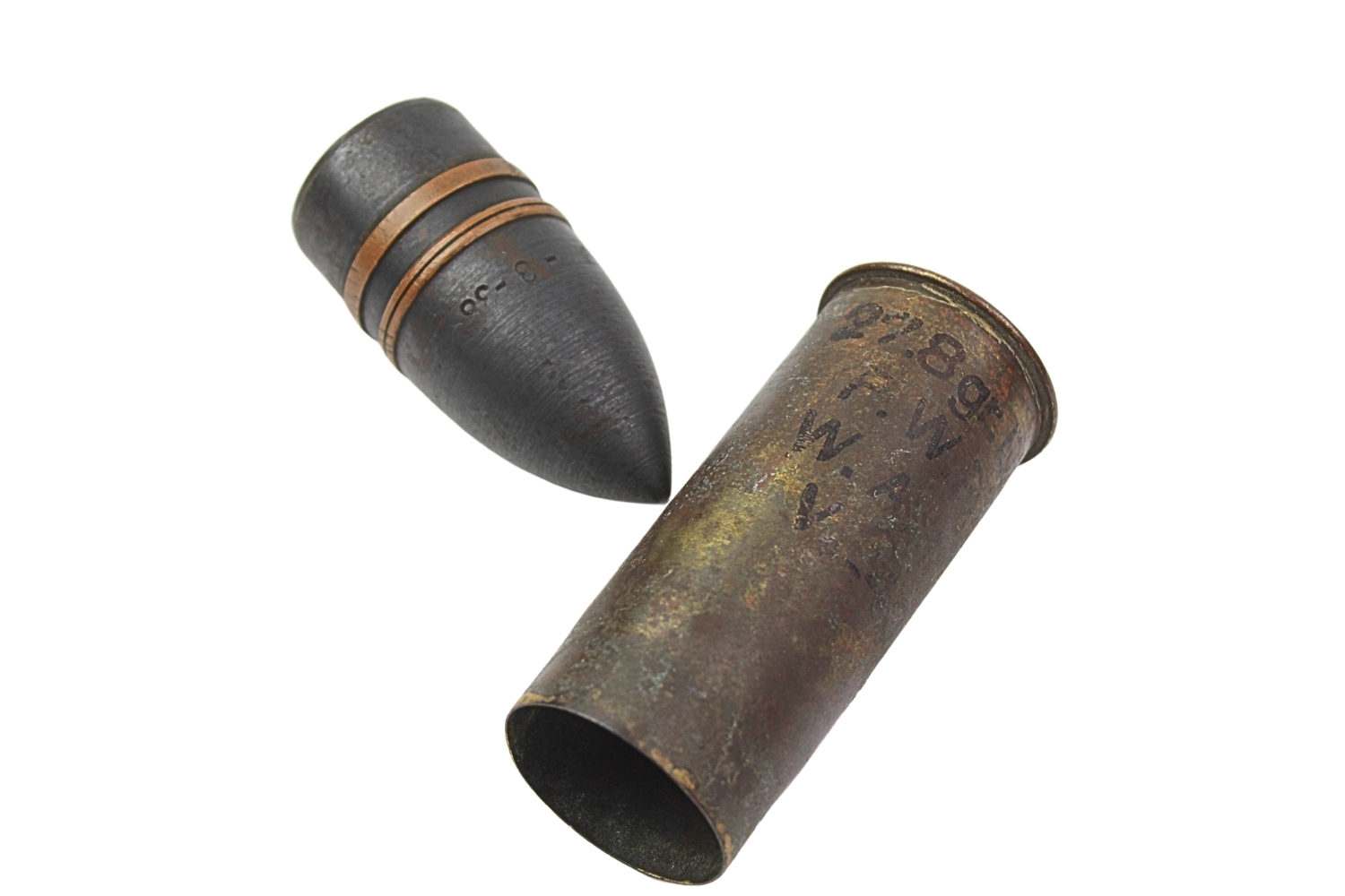 II RP Armata Puteaux 37mm SA 18 Z.A. „Pocisk” S.A. 1938 RZADKOŚĆ