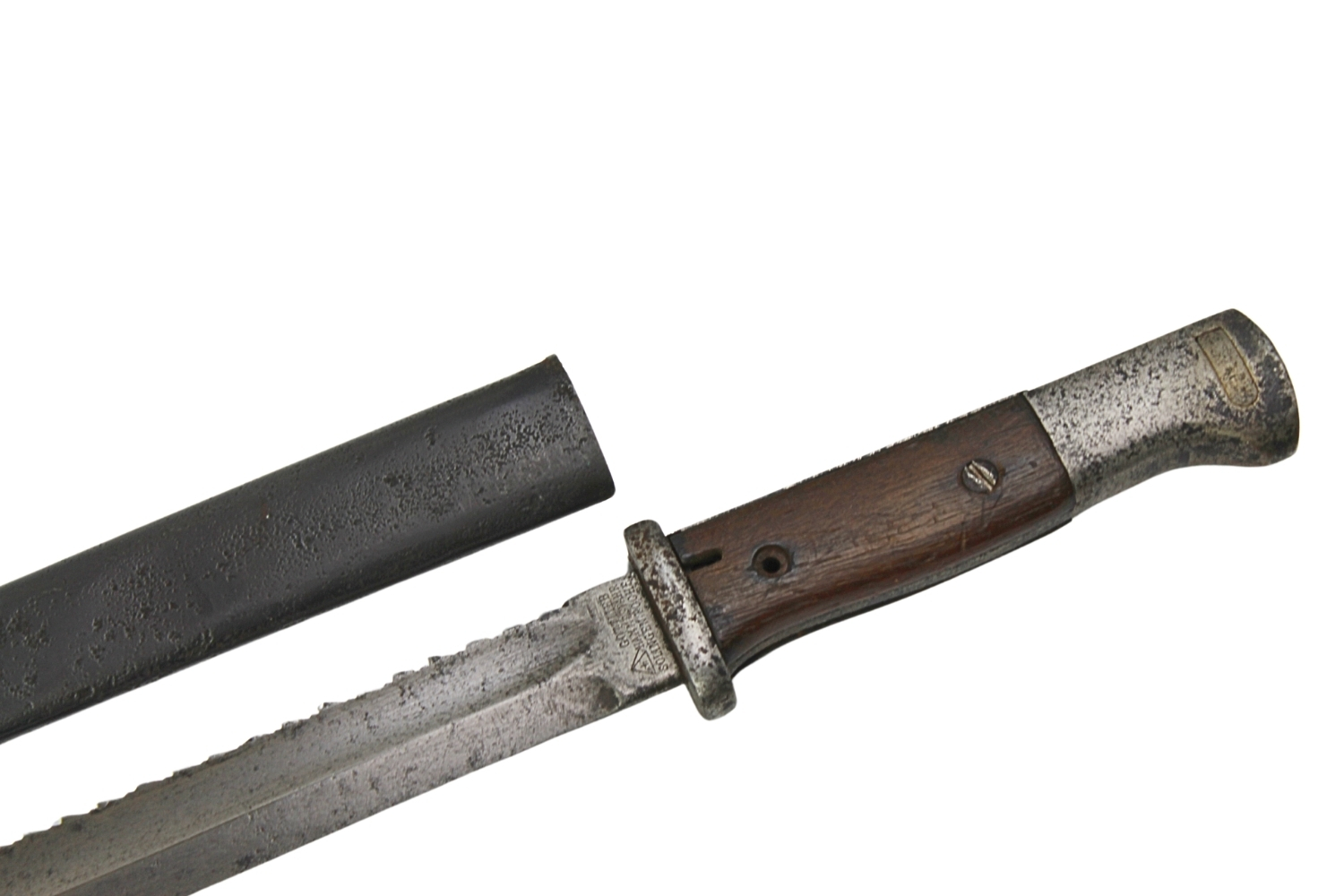 Bagnet niemiecki S84 98 Gottlieb Hammesfahr Solingen z piłą