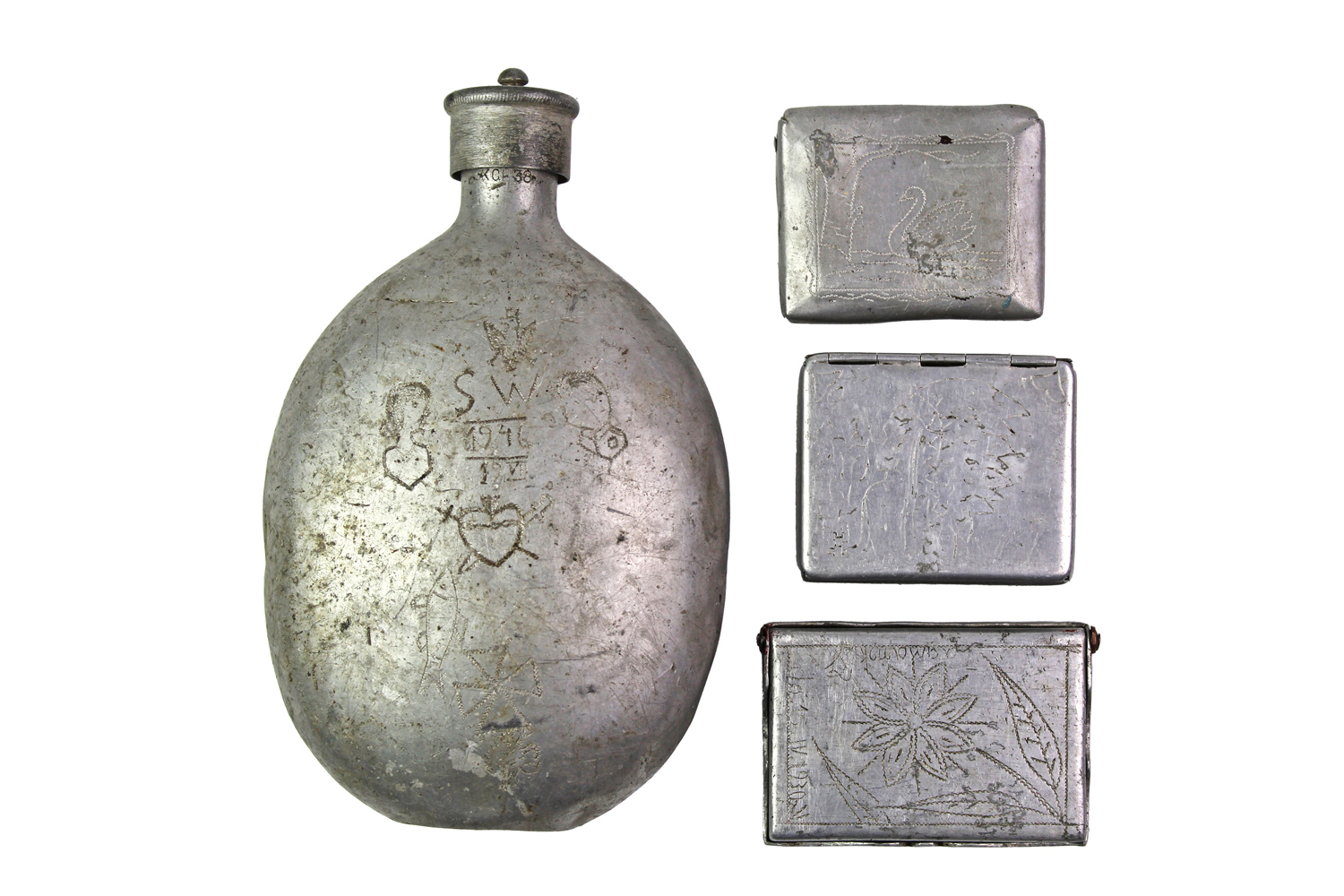 Zestaw Polskiej sztuki okopowej manierka z orłem, ORP Ryś