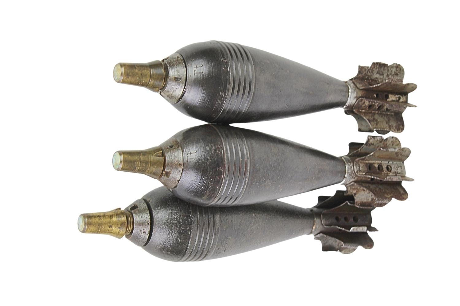 II RP Skrzynka z trzema granatami Stockes-Brandt 81mm wz.31 UNIKAT 