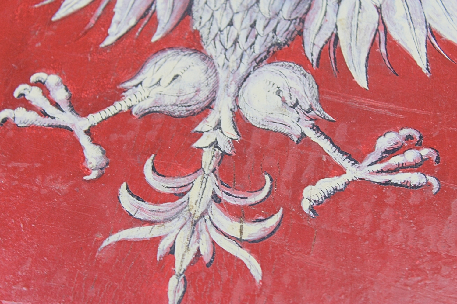 TABLICA W JEDNOŚCI SIŁA 1945 DUŻY ORZEŁ RĘCZNIE MALOWANA