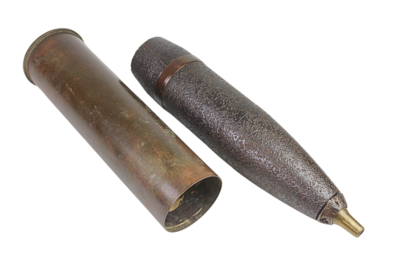 II RP ŁUSKA Z POCISKIEM armata 105mm SCHNEIDER wz.1913 Skorupa Dekoracyjna