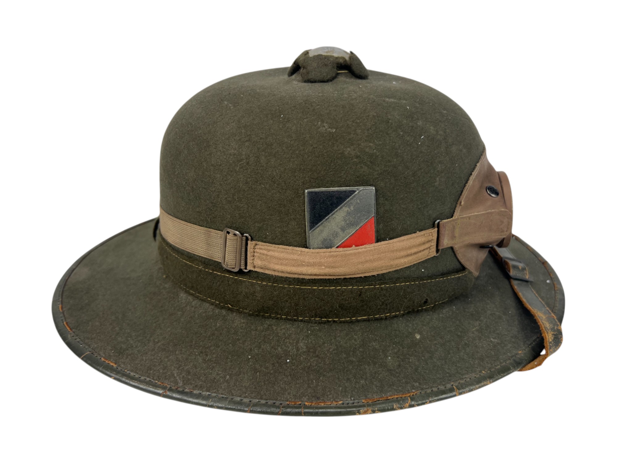 Hełm korkowy Afrika Korps z Goglami