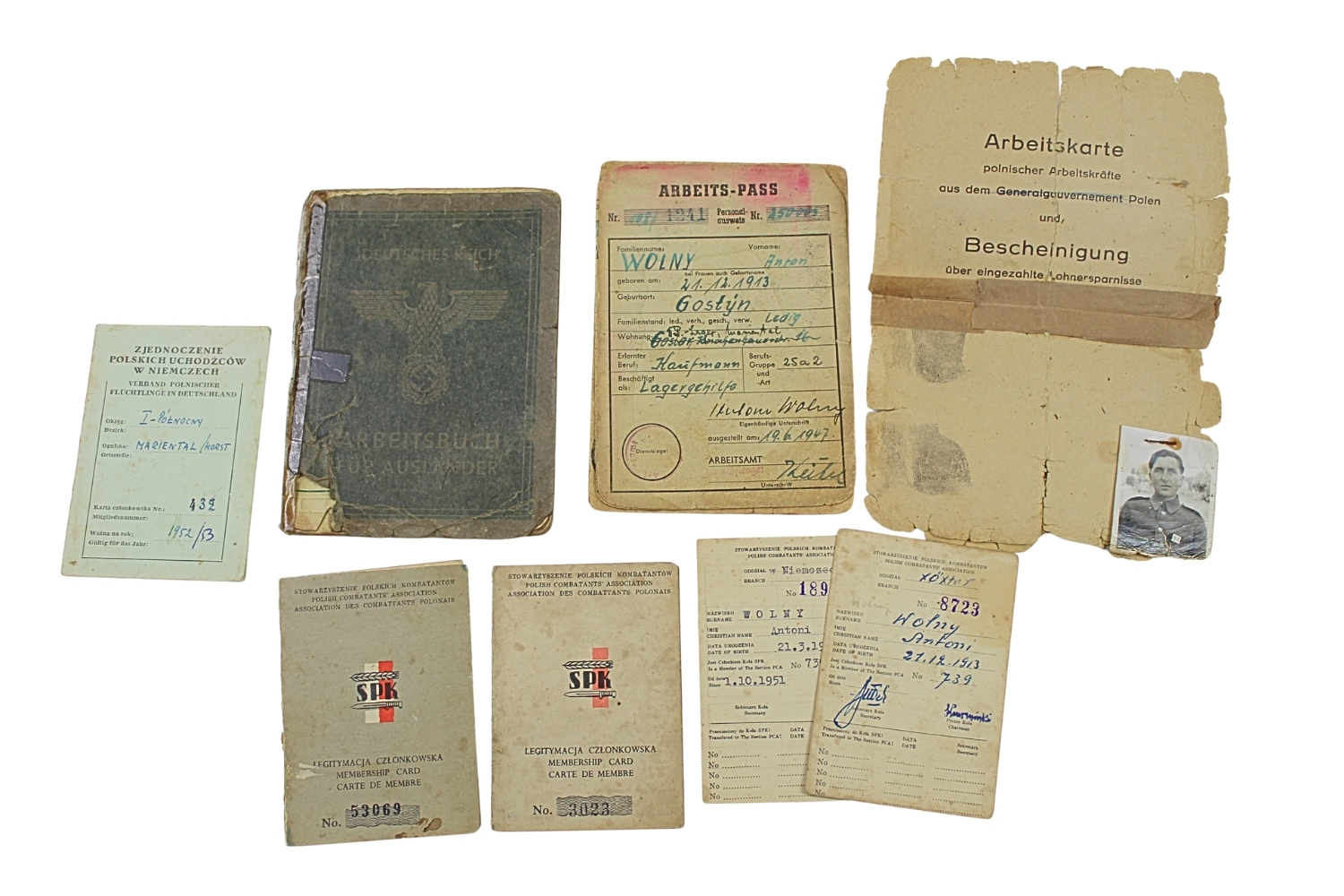 ZESTAW DOKUMNETÓW OKUPACYJNYCH ORAZ KOMBATANCKICH SPK