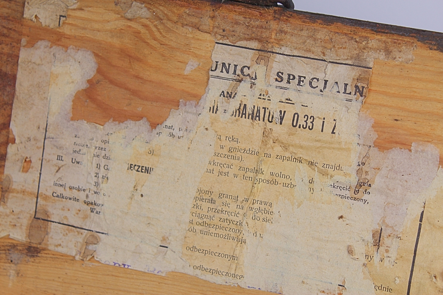 II RP Skrzynka na granaty obronne i zaczepne wz.33 1938 Fort Bema 