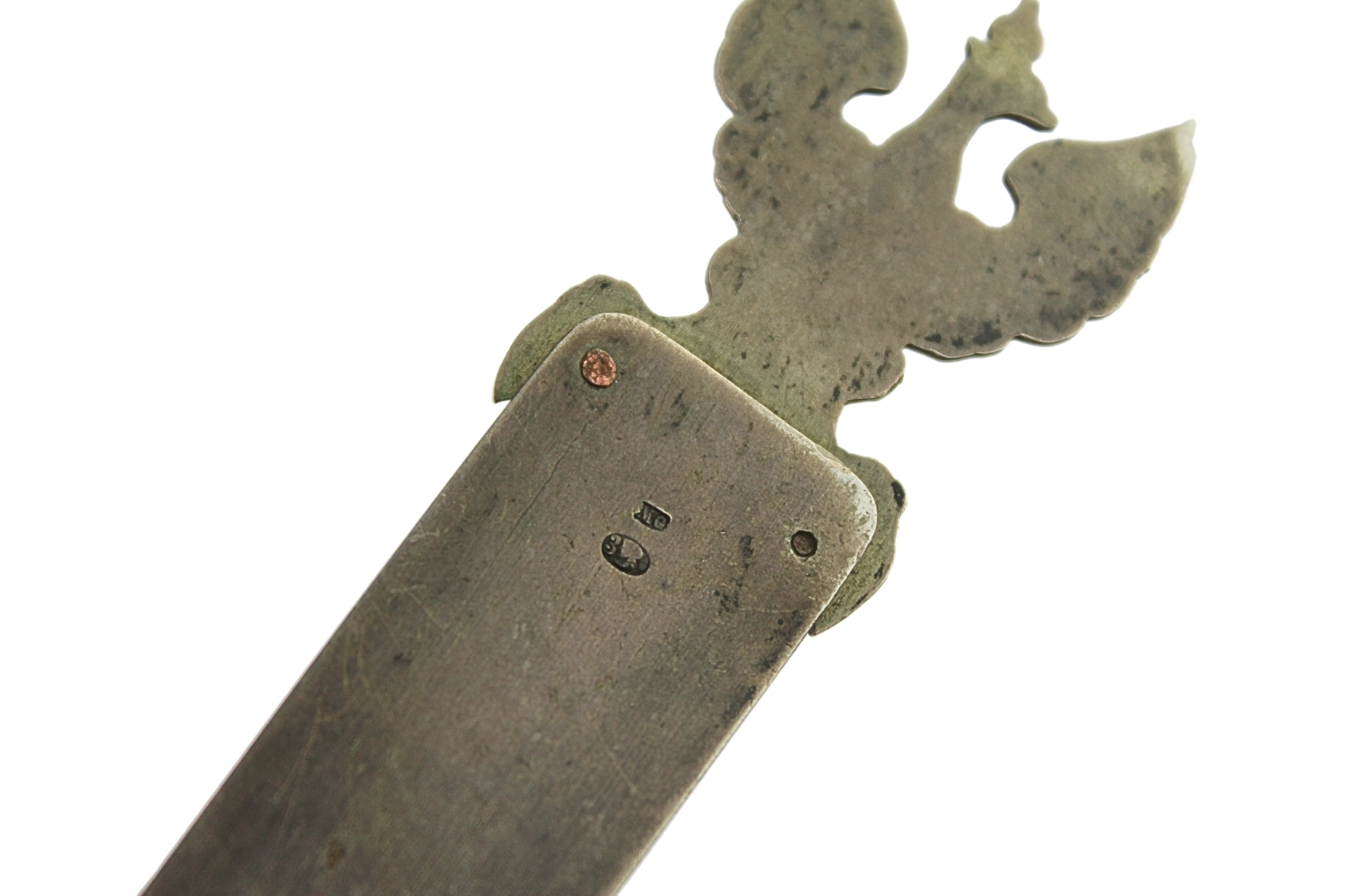 II RP Nóż do listów orzeł patriotyczny srebro