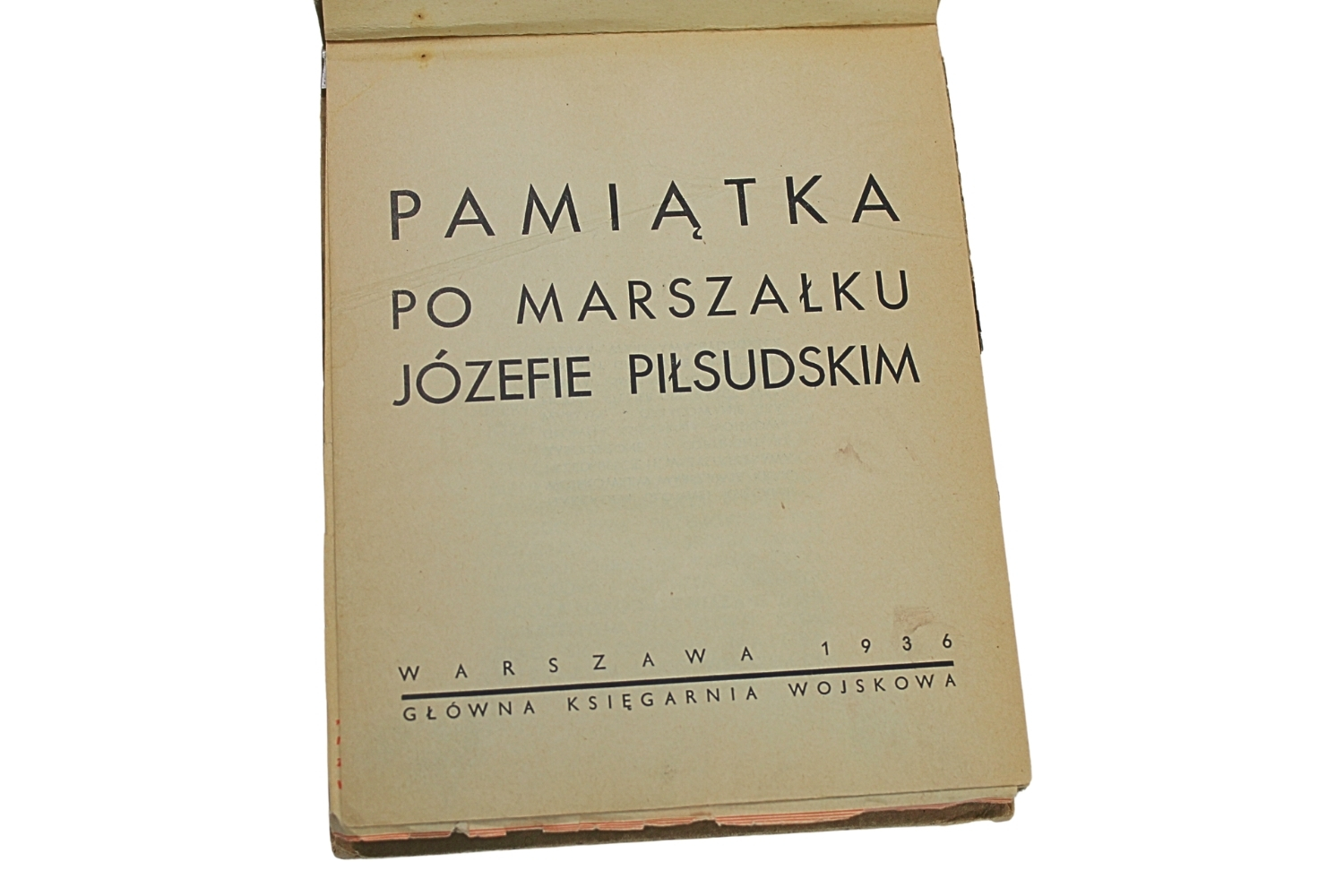 II RP Pamiątka po Marszałku Józefie Piłsudskim Warszawa 1936