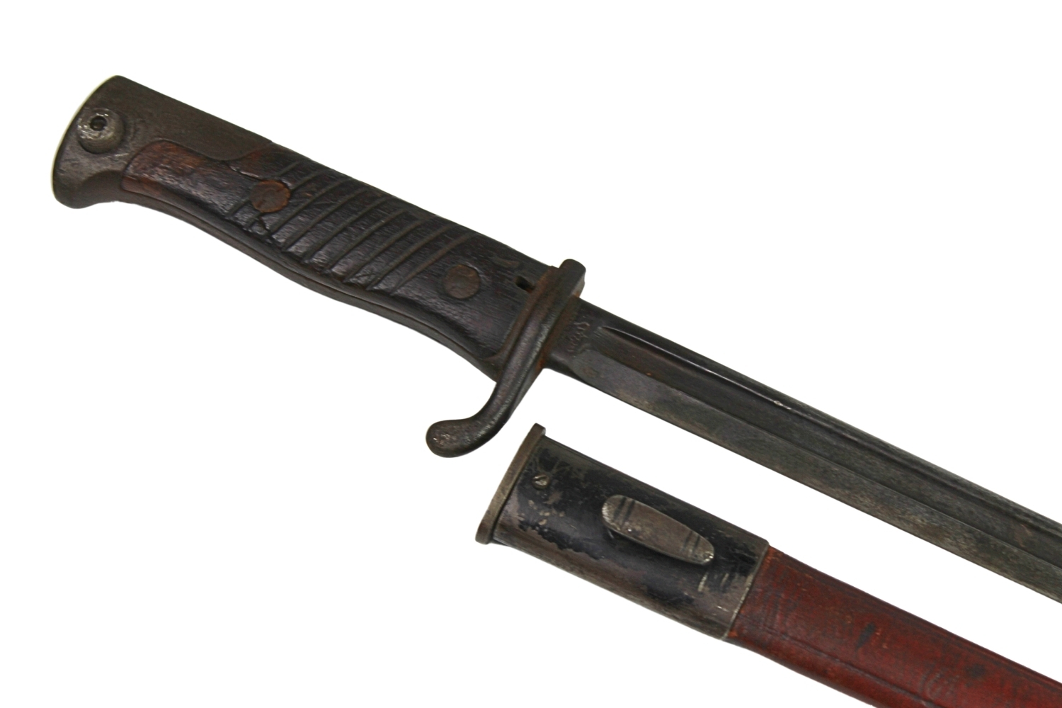 Bagnet pruski S98 – Ość- sygnowany, skórzana pochwa