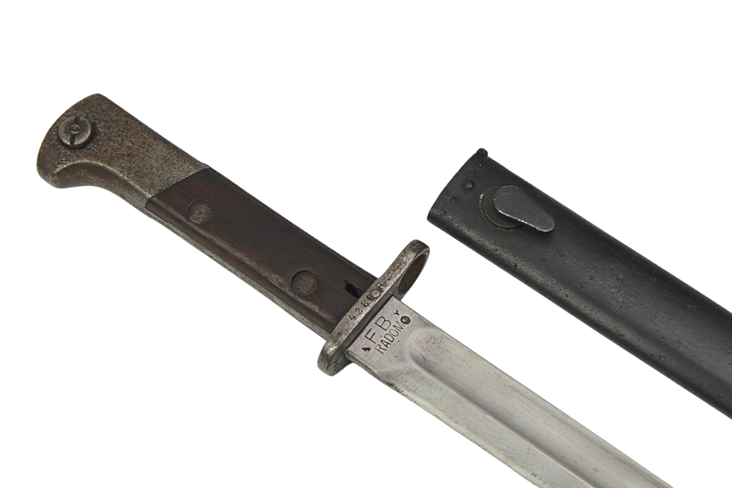 II RP Bagnet wz.28 F.B. Radom o podwyższonej kontroli „Jotka” pochwa orzełek