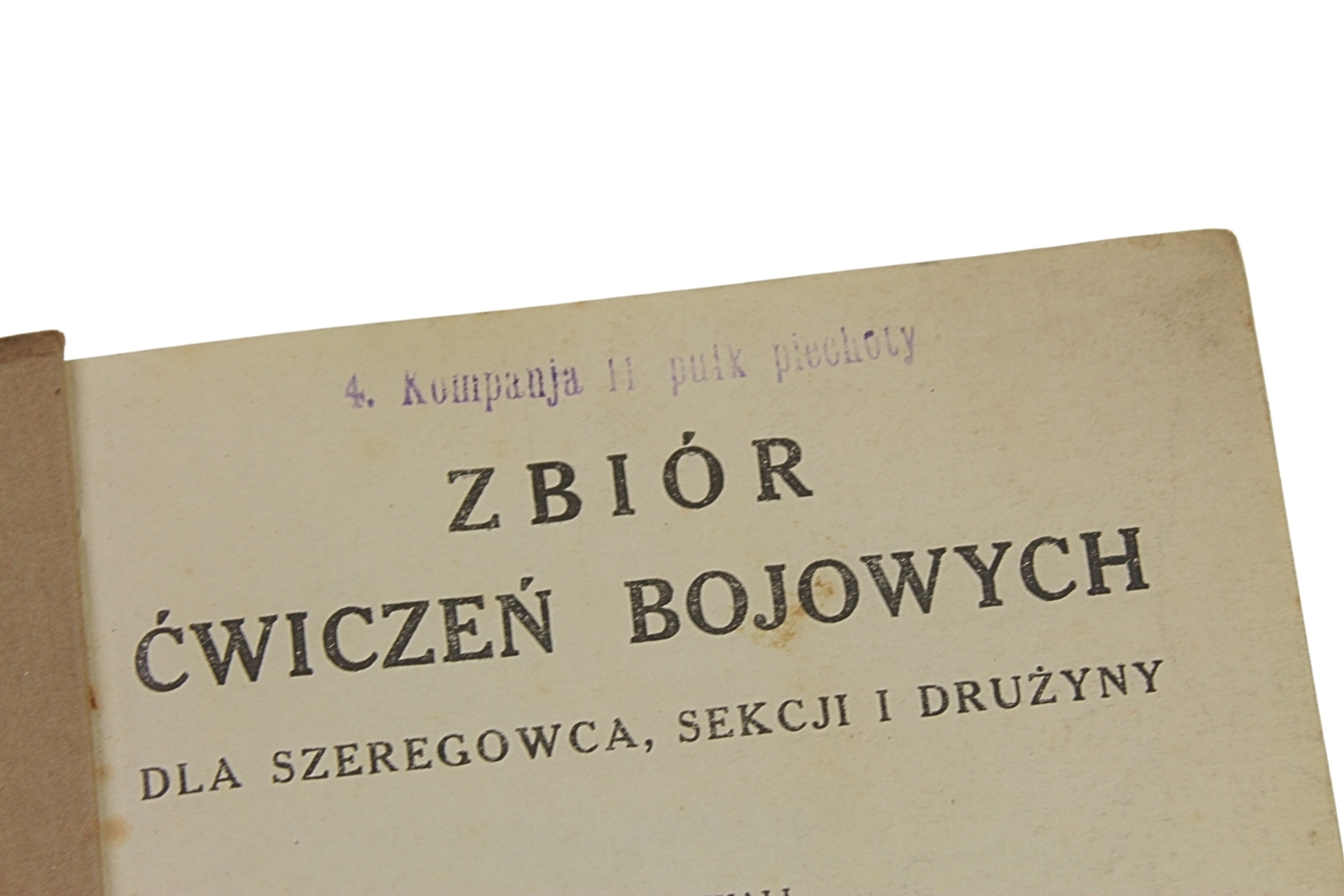 II RP Zbiór ćwiczeń bojowych dla szeregowca, sekcji i drużyny 1925 11 Pułk Piechoty 