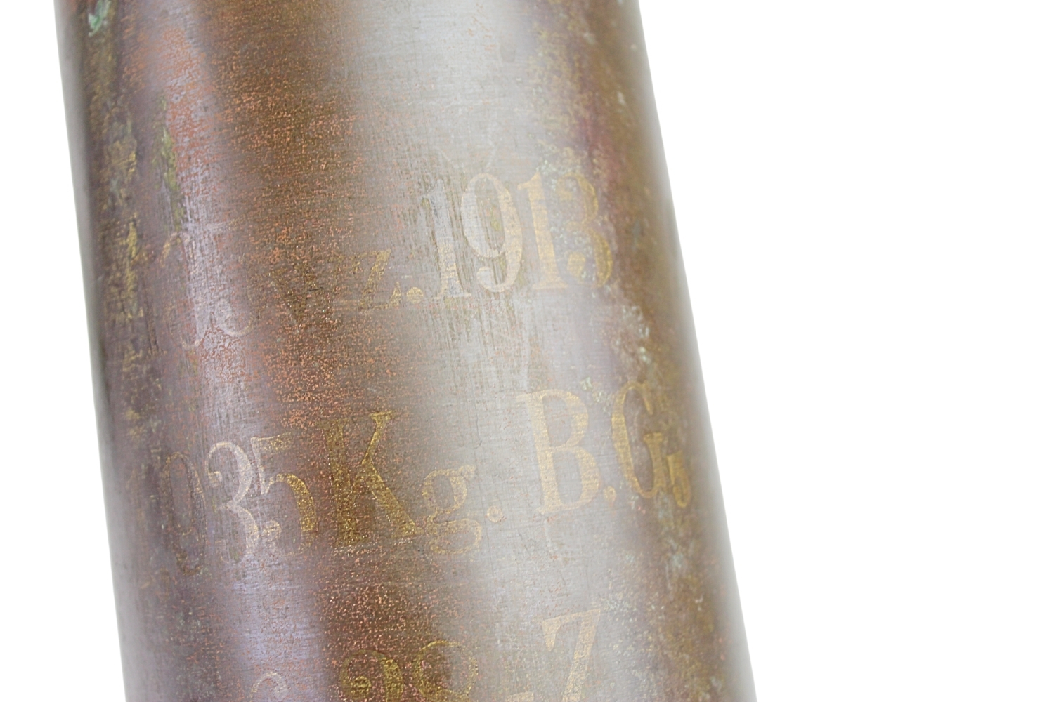 II RP ŁUSKA Z POCISKIEM armata 105mm SCHNEIDER wz.1913 Skorupa Dekoracyjna