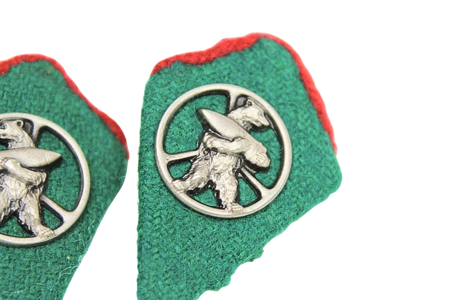 PSZNZ Para Naszywek-odznak KOŁNIERZOWYCH- 22 KOMPANIA ZAOPATRYWANIA ARTYLERII "Wojtek"