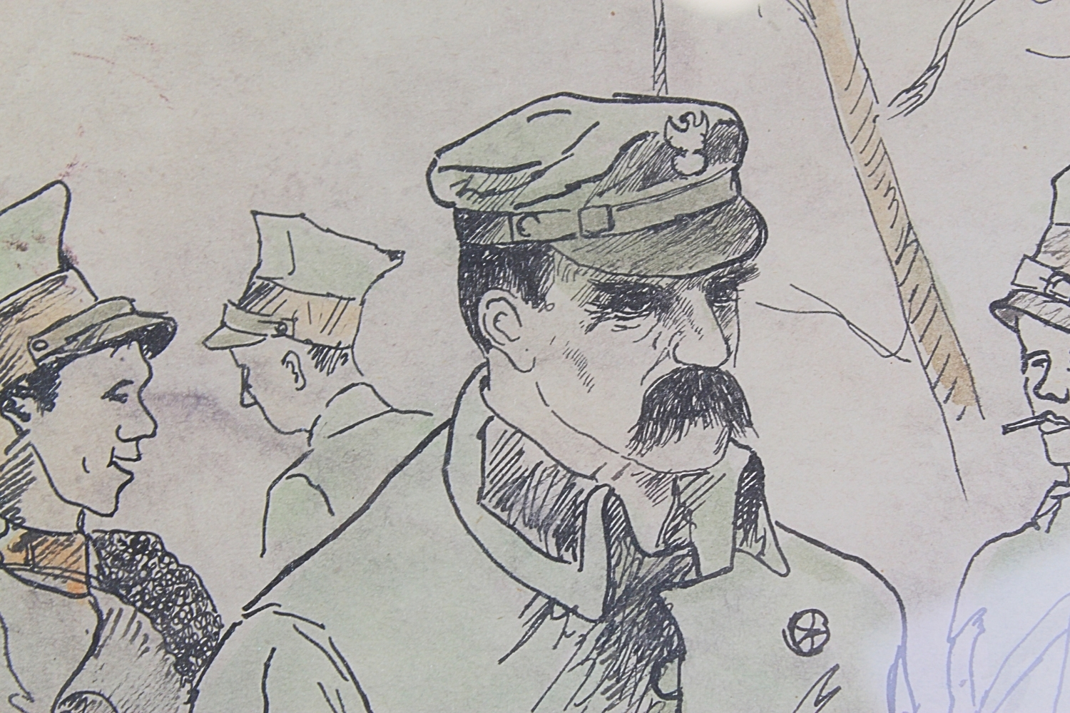 II RP Zdzisław Czermański 1900-1970 Józef Piłsudski i Belina Prażmowski akwarela