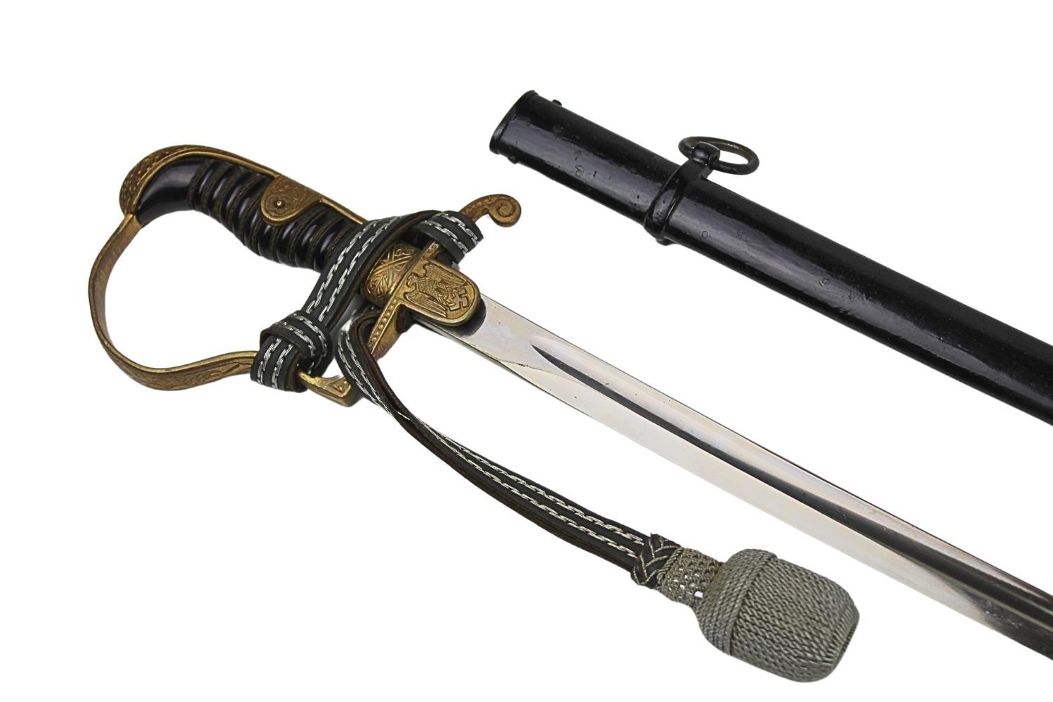 SZABLA OFICERA WEHRMACHTU F.W. Holler Solingen  Z TEMBLAKIEM