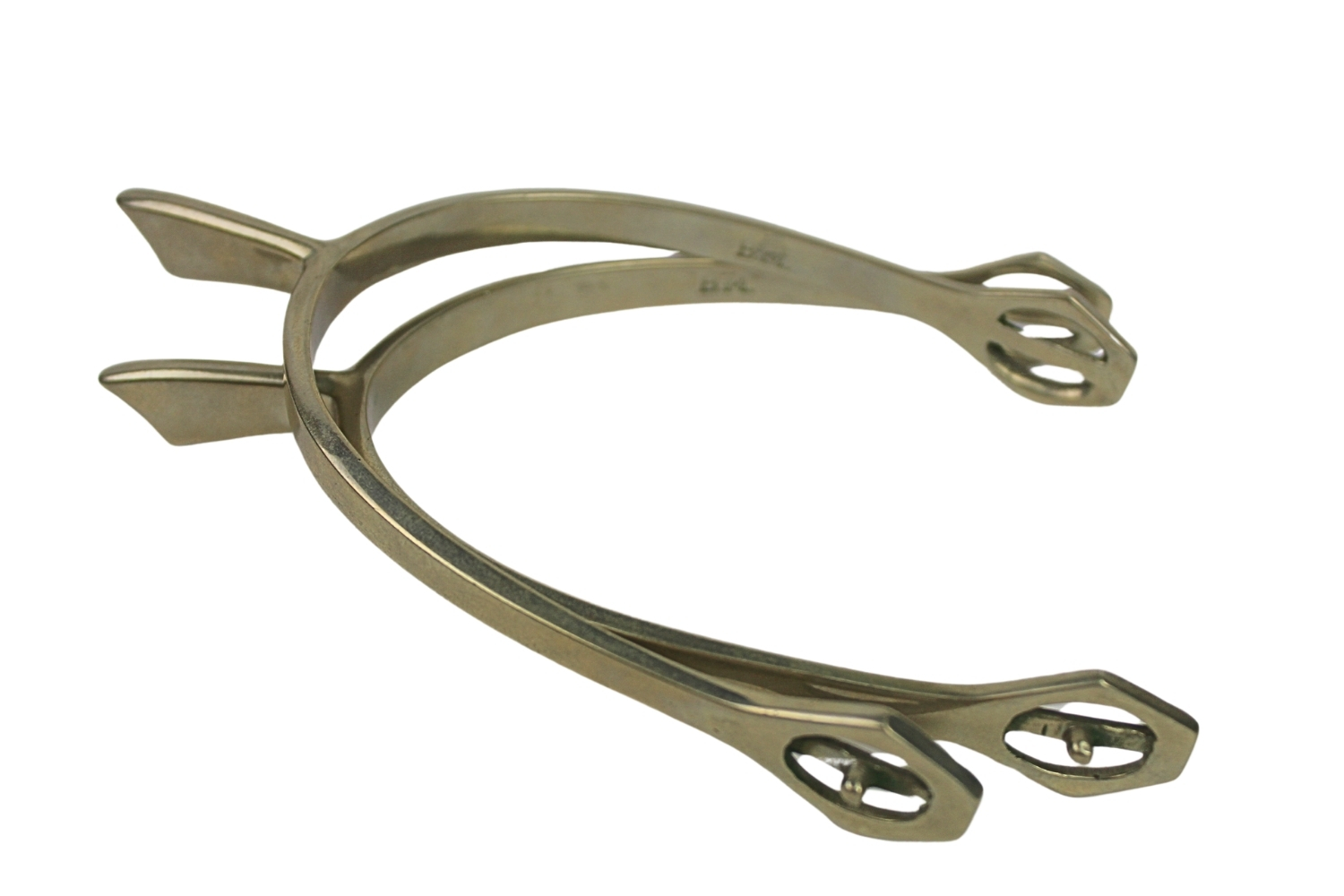 II RP Ostrogi oficerskie biały metal