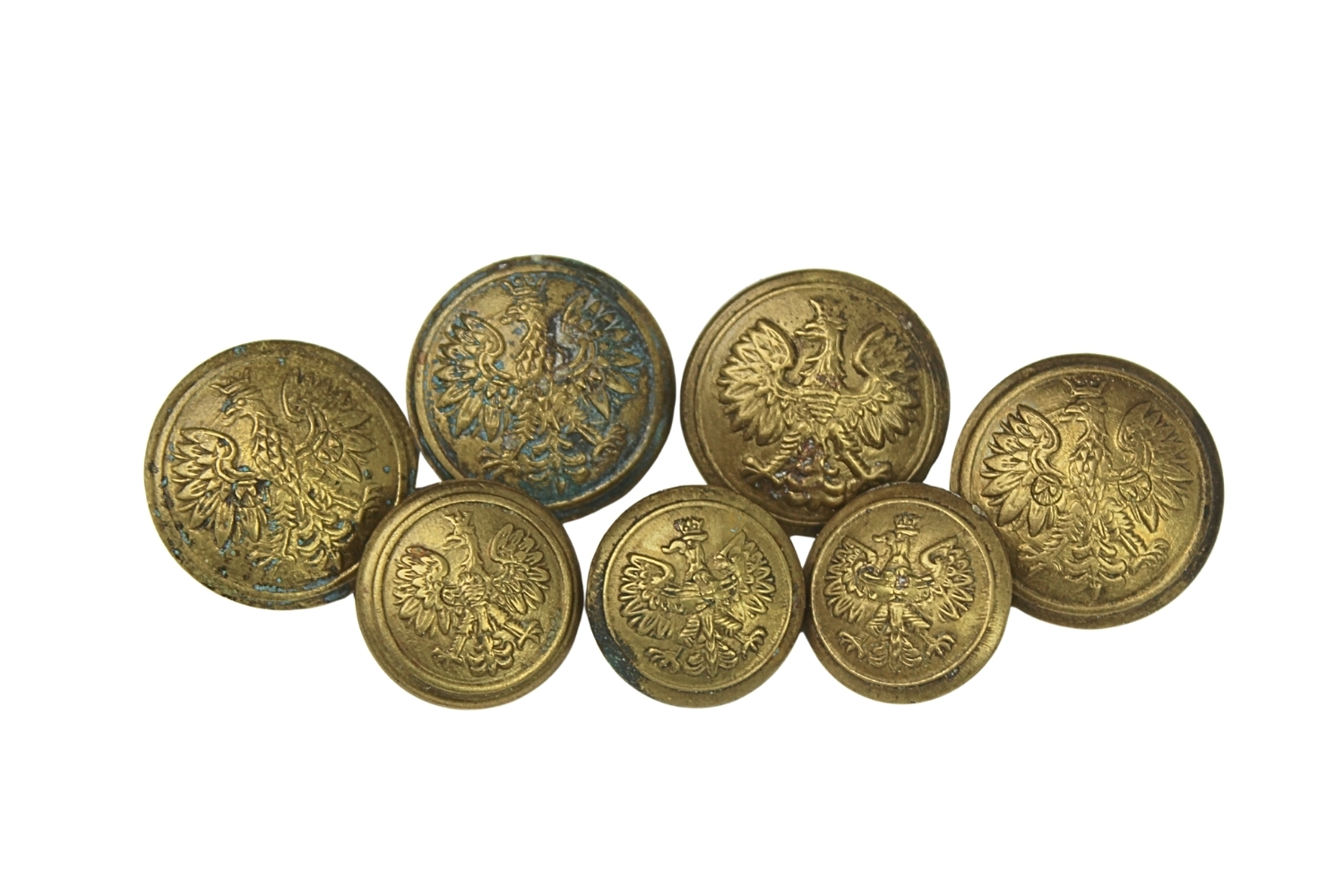 ZESTAW 7 GUZIKÓW wz.45