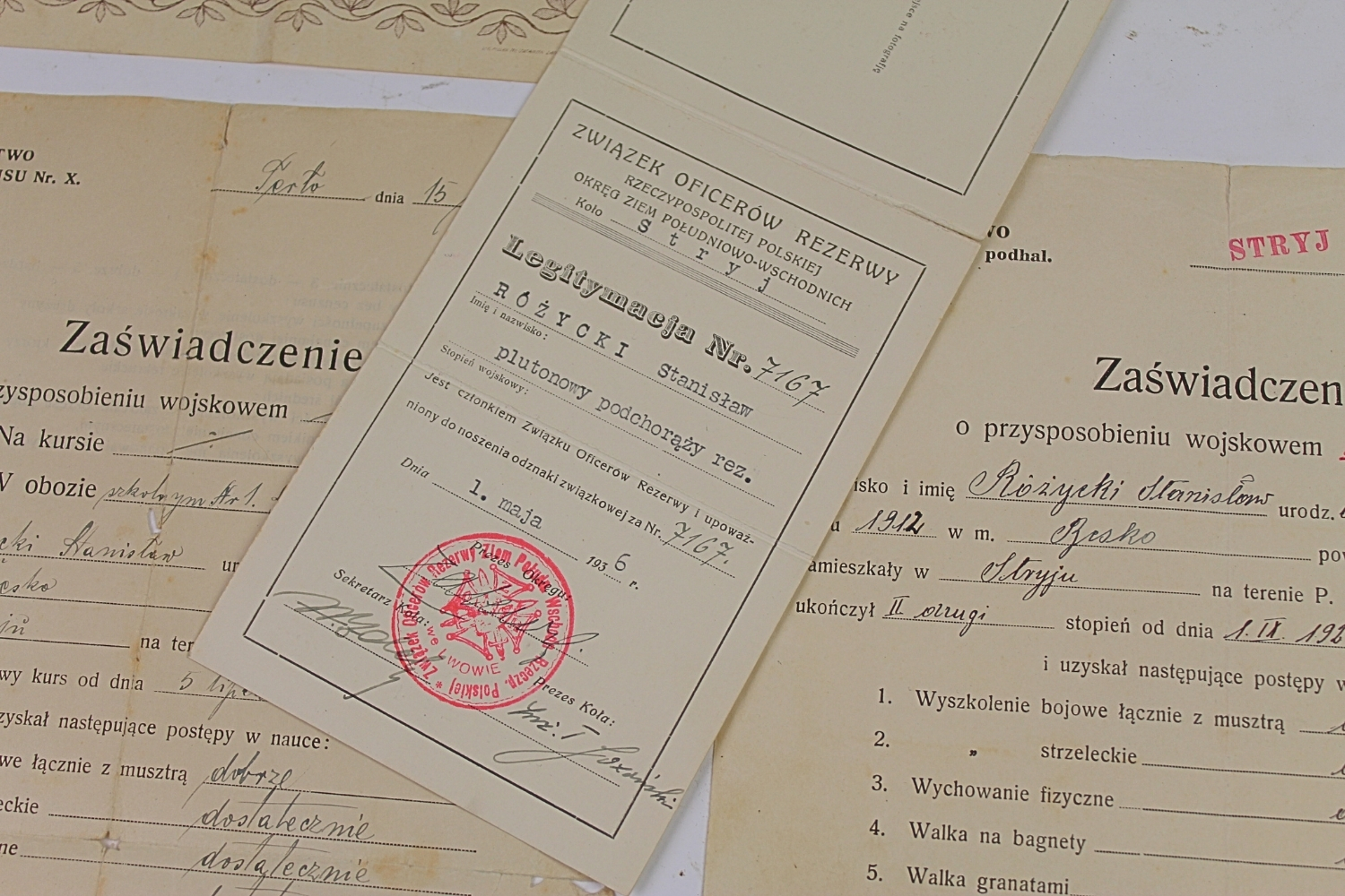 II RP ZESTAW DOKUMENTÓW WOSKOWYCH 6 Pułk Strzelców Podhalańskich