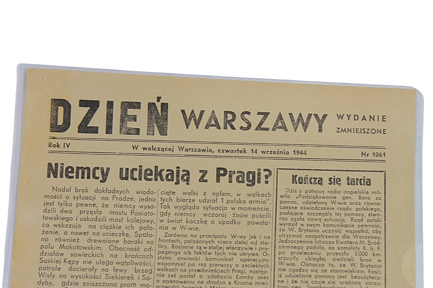 Dzień Warszawy ROK IV W walczącej Warszawie, 14 września 1944 Powstanie Warszawskie