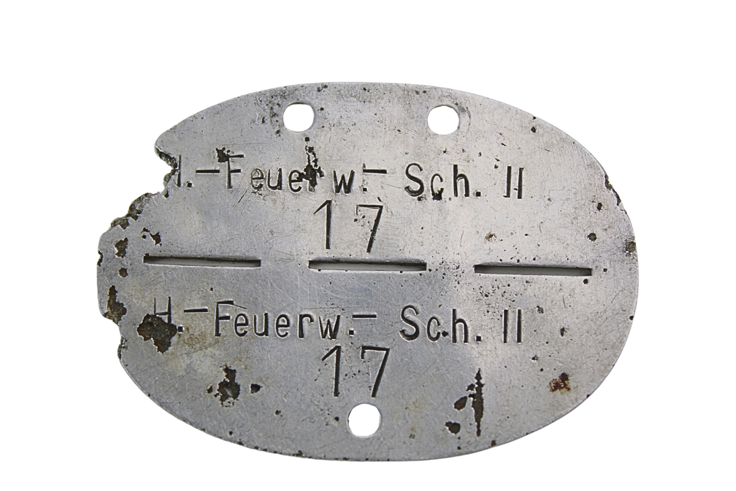 Nieśmiertelnik niemiecki H.- Feuerw.- Sch. 