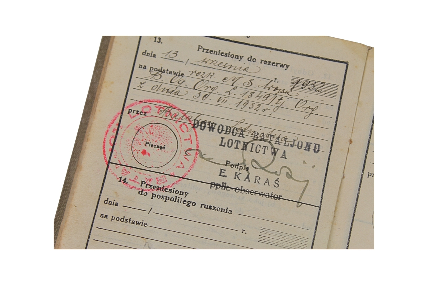 II RP KSIĄŻECZKA WOJSKOWA BATALION LOTNICTWA