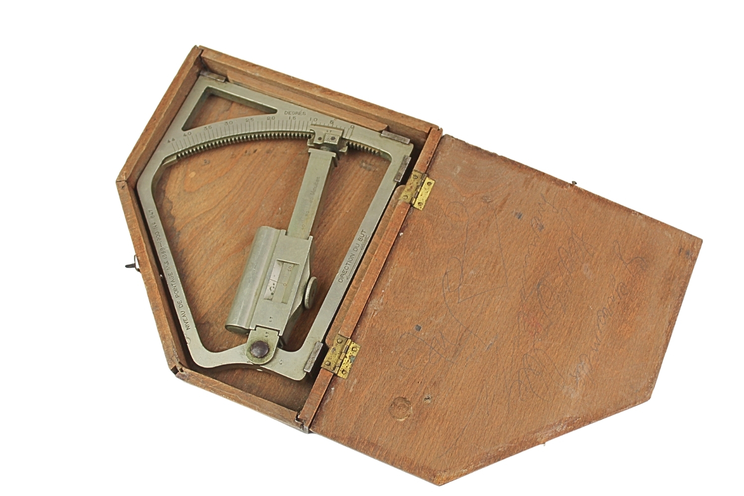 Kwadrant artyleryjski wz.1888-1900 z pudełkiem i taśmą