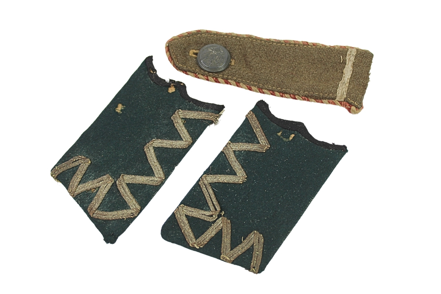 II RP Patki kołnierzowe z naramiennikiem wz.19 szeregowego artylerii