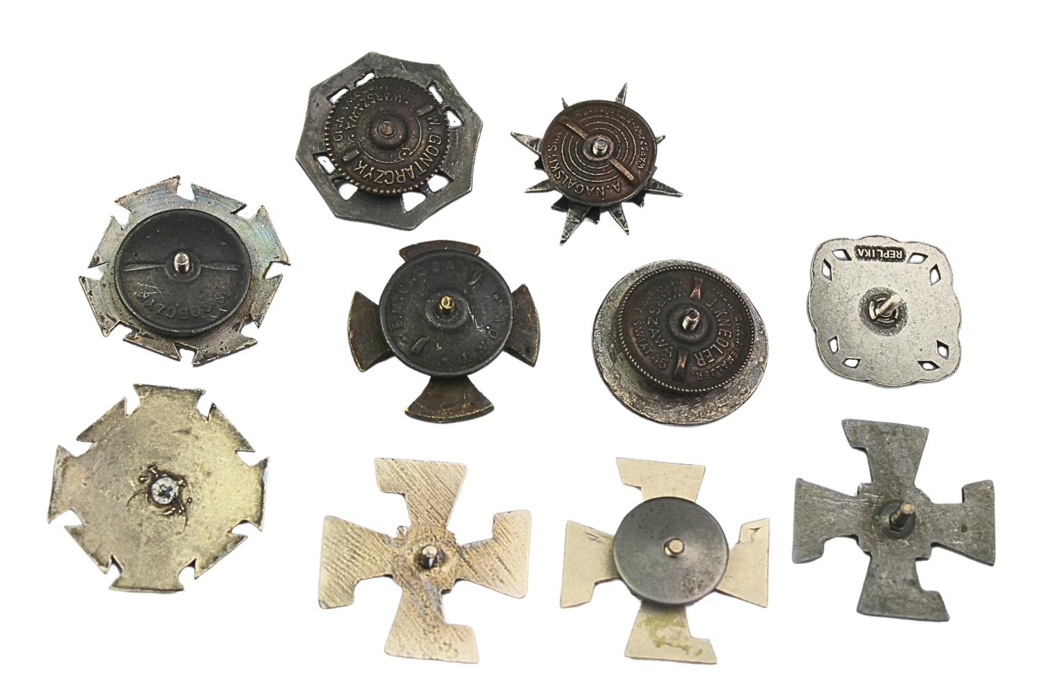 Zestaw kopii odznak II RP pułki piechoty