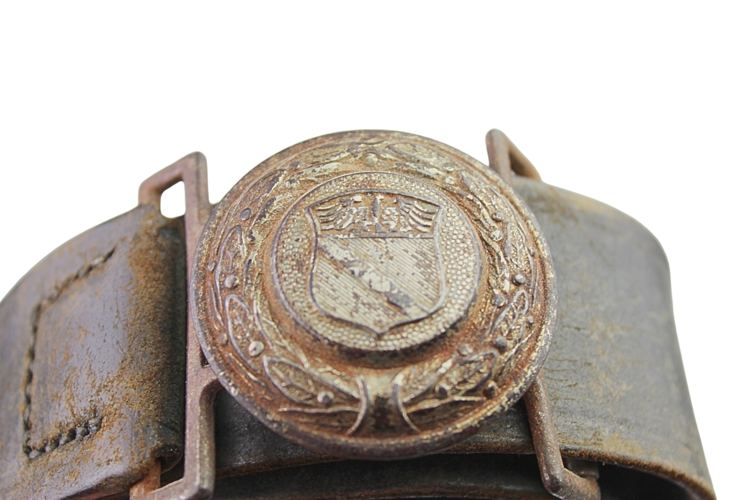 Niemiecki pas oficerski z klamrą landową Nadrenii