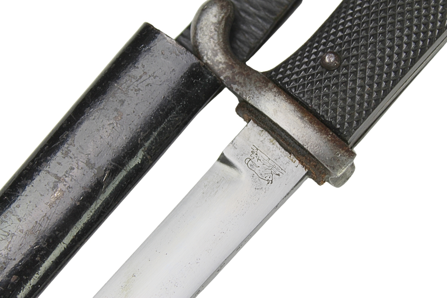 Niemiecki nóż okopowy bojowy sygnowany