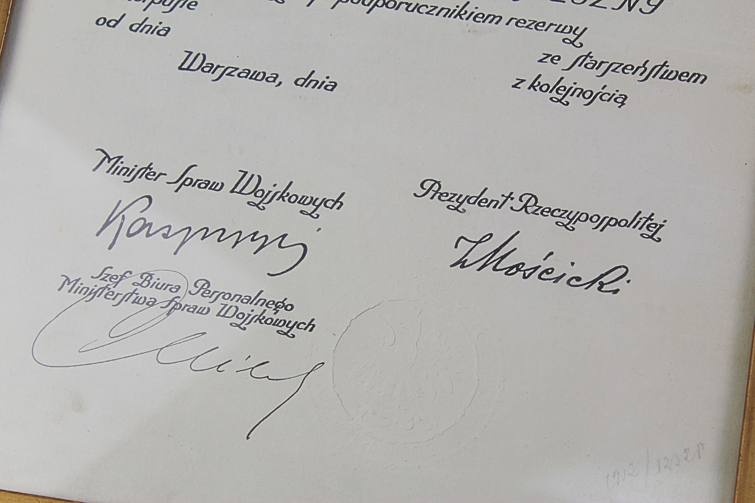 II RP Patent Oficerski In Blanco 