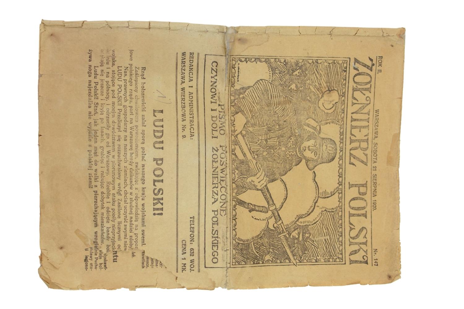 Żołnierz Polski Warszawa 21 Sierpnia 1920 