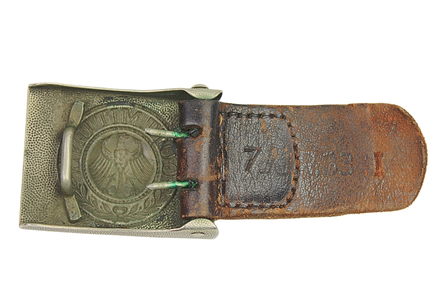 Klamra Reichswehra ze skórką