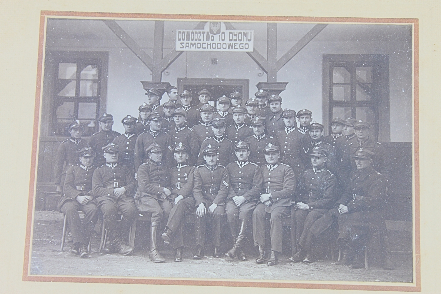 II RP ZDJĘCIE DOWÓDZTWO 10 DYONU SAMOCHODOWEGO