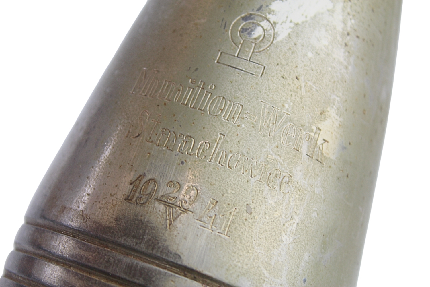 II RP moździerz Stockes Brandt wz.31 Starachowice 1941 Skorupa Kolekcjonerska Rzadkość