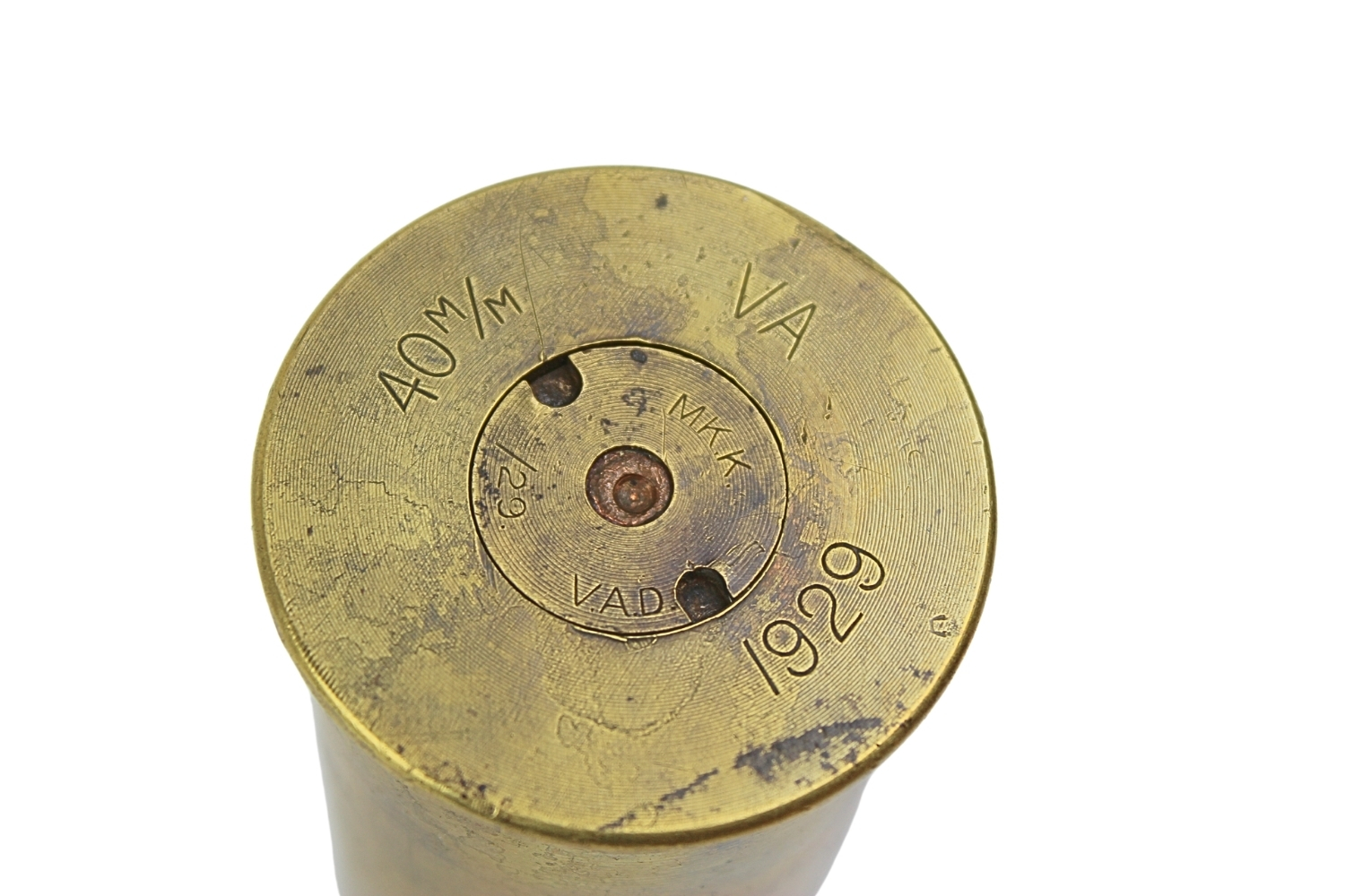 II RP łuska 40mm armata vickers ORP Wicher Skorupa dekoracyjna 