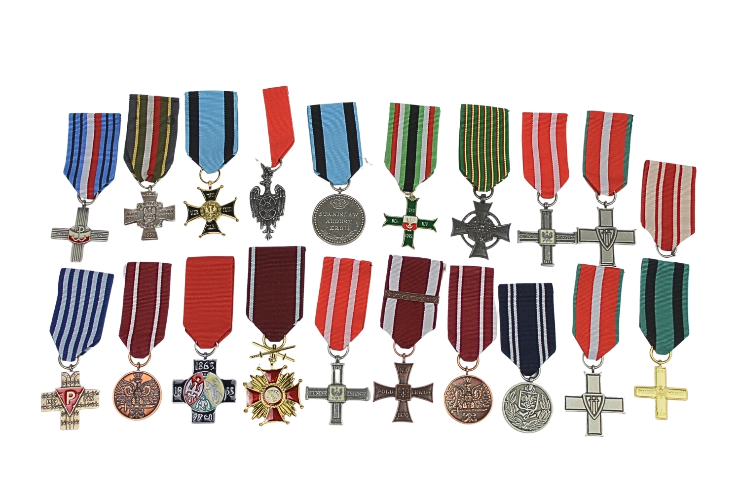 Zestaw kopii odznaczeń