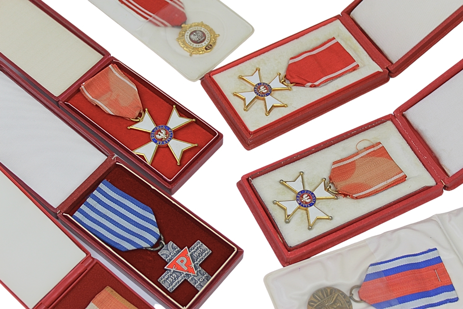 Zestaw Medali w pudełkach PRL 