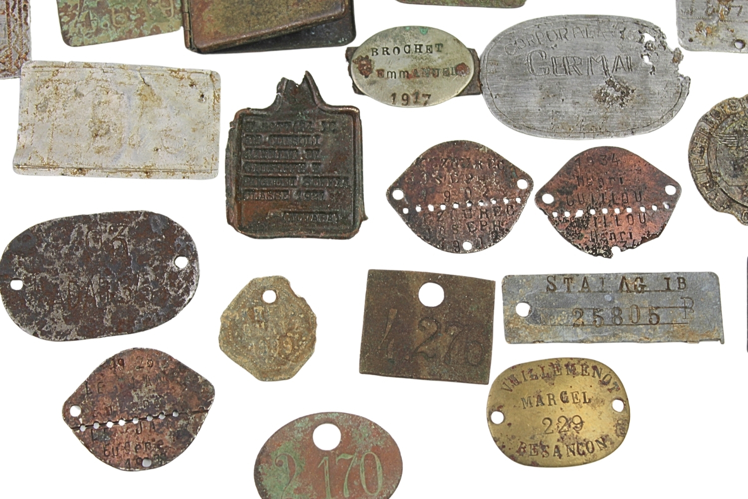 Duży zestaw nieśmiertelników, żetonów