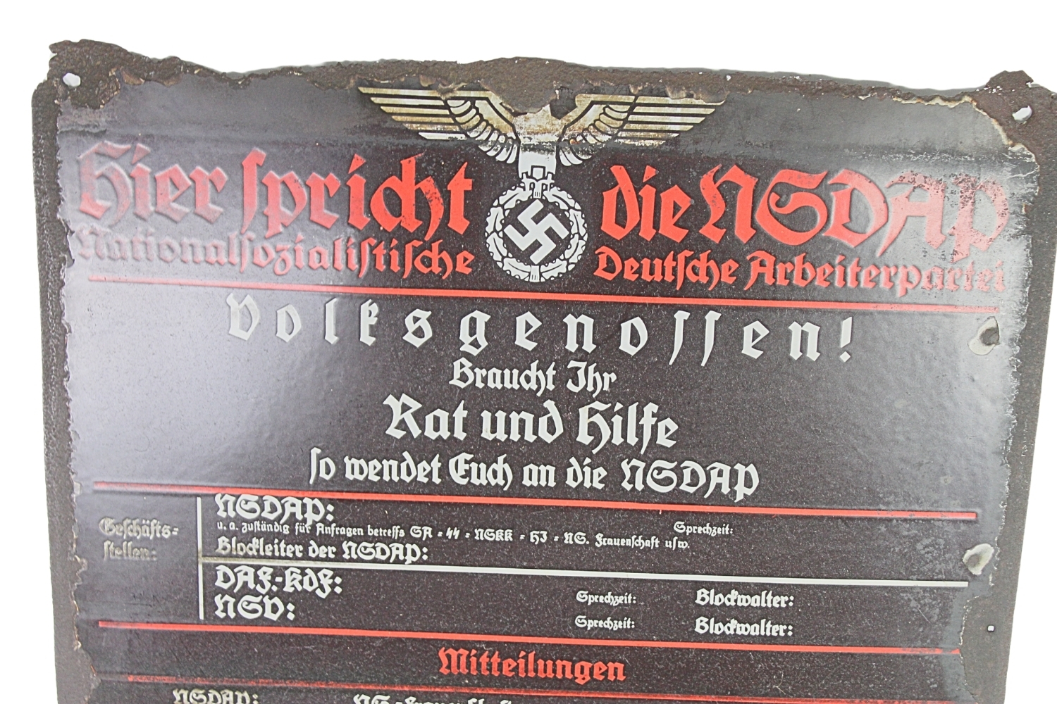 Tablica Szyld NSDAP III Rzesza 