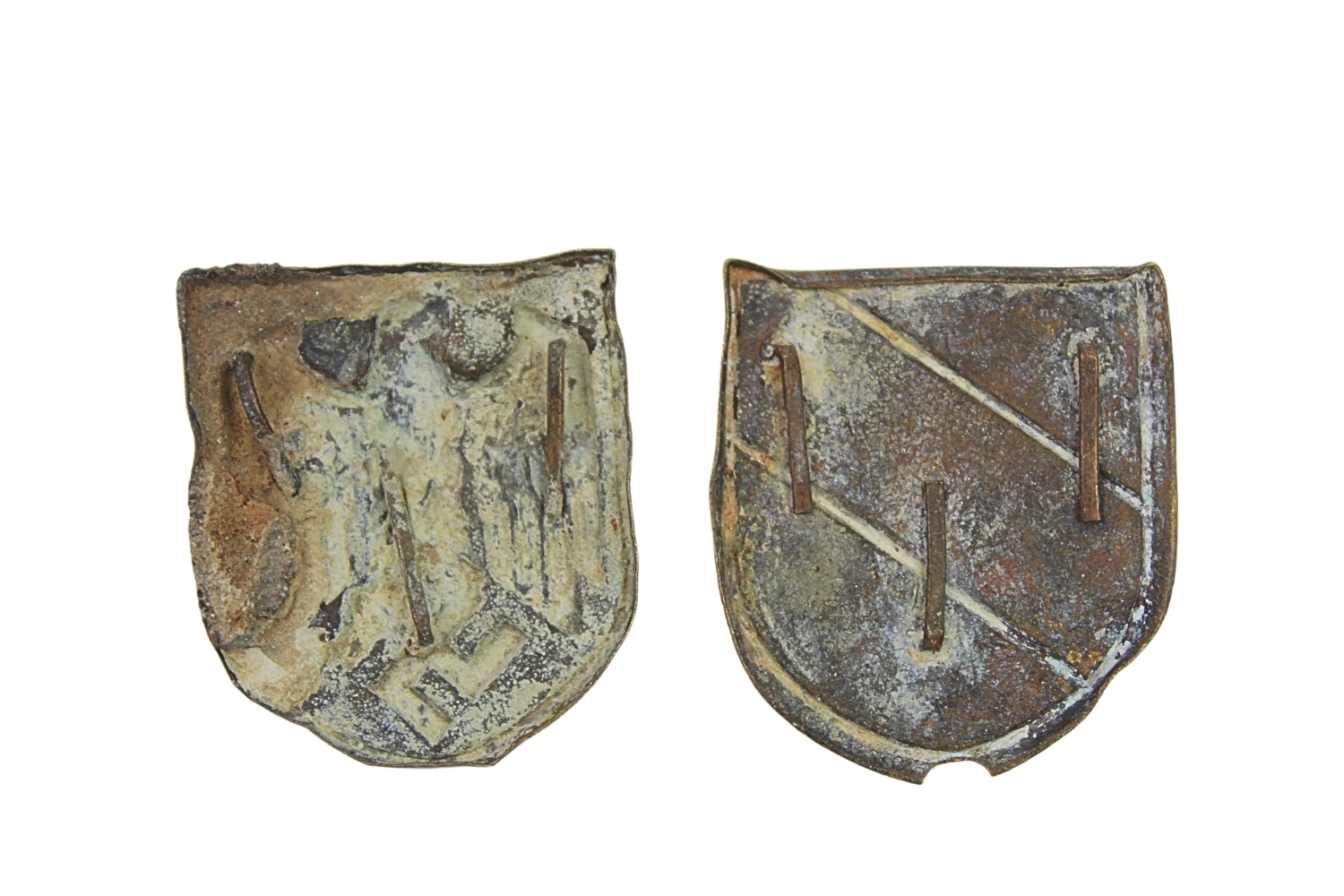 Komplet tarczek z hełmu korkowego Afrika Korps