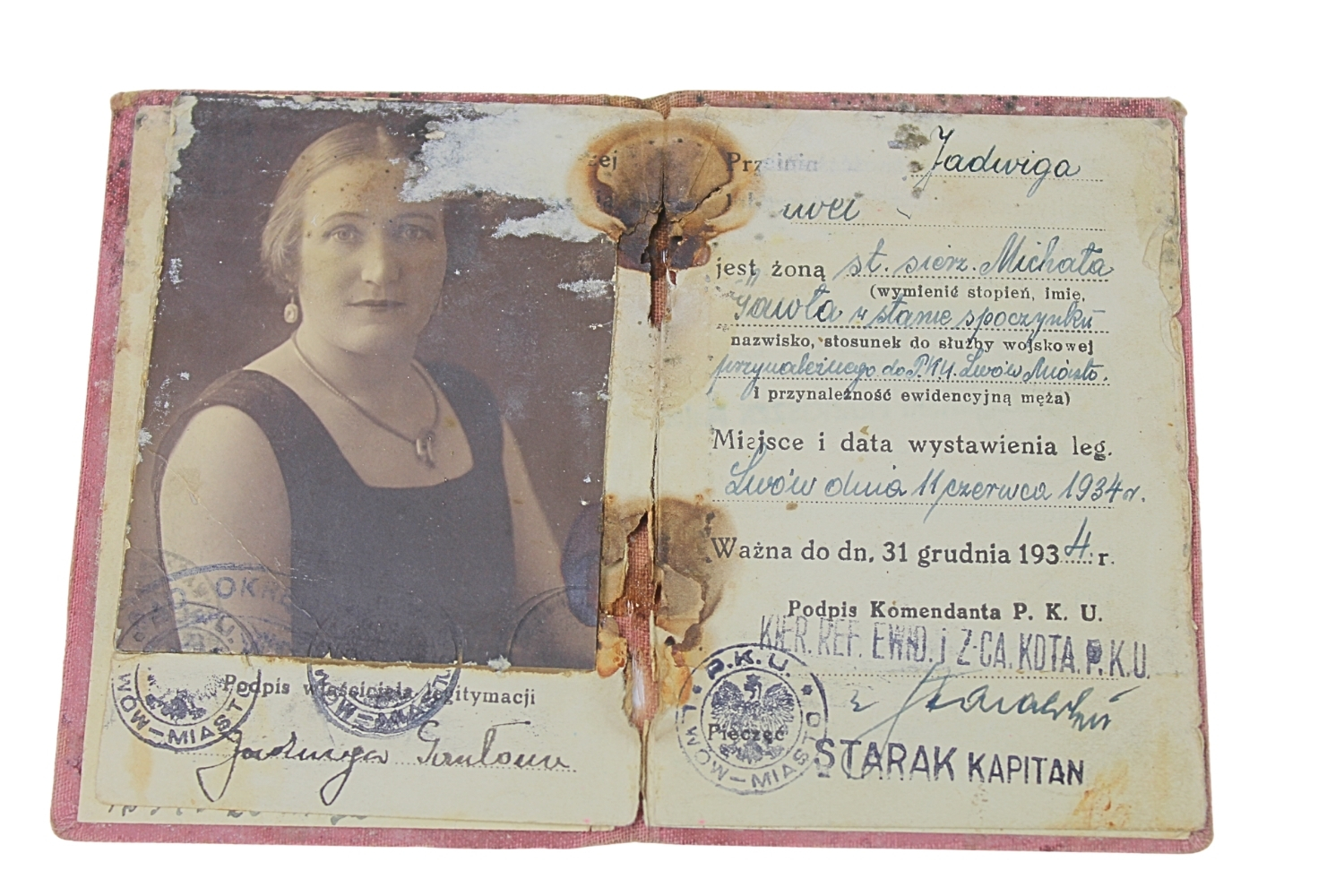 II RP ZESTAW LEGITYMACJI: LIGA KOBIET ORAZ MINISTERSTWO SPRAW WOJSKOWYCH