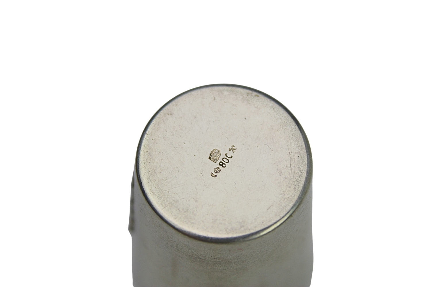 KIELISZEK PATRIOTYCZNY Z NAKŁADANYM ORZEŁKIEM 1914 SREBRO